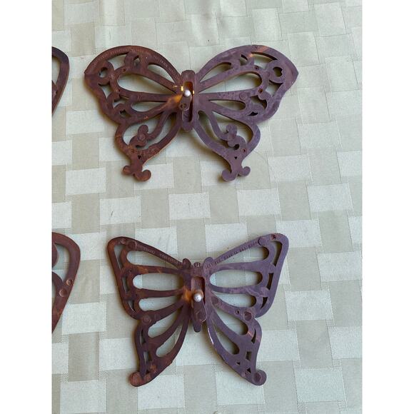 VTG 1978 Set of 4 Wood Look Butterflies for wall by Homeco Excellent Condition - Picture 4 of 12